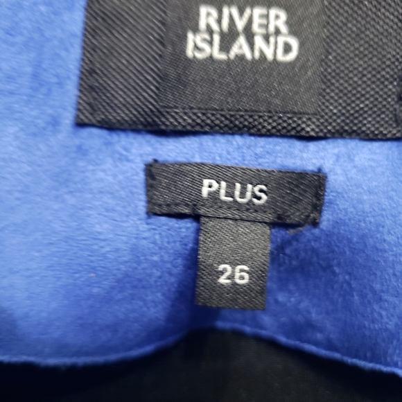 Microfiber Cobalt Blue Moto Jacket Plus size - Picture 3 of 3